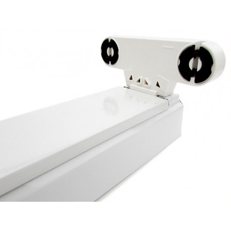 Porta Lampada Plafoniera Per Doppio 2 Tubi Led T8 da 60cm Interno Non Impermeabile IP20