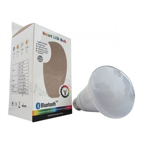 Lampada Led E27 RGB RGBW 7,5W Dimmerabile Via Bluetooth Domotica Smart Per Android iOS Iphone