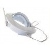 Porta Faretto Led GU10 MR16 Orientabile Rotondo Con Molla Bianco