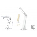 Lampada Led Da Tavola Ricaricabile Portatile 4W Dimmerabile In 3 Intensita Bianco + Argento SKU-7098