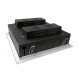 Carcassa Plafoniera Da Incasso Orientabile Quadrato Per 4 Posti Lampade Led AR111 Cornice Bianco