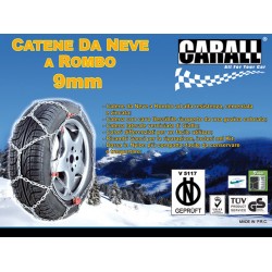 Catena Da Neve A Rombo Per Auto 9mm Gruppo 50 CARALL Omologato ONORM V 5117