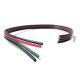Cavo Filo Elettrico Quadri Polare 4 X 0,25 mmq Per Striscia Led RGB 1 Metro