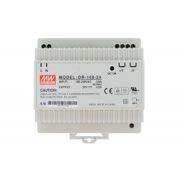 Alimentatore Rotaia Industriale MeanWell DR-100-24 100W 24V Guida DIN Rail Barra Power Supply Universale