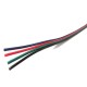 Cavo Filo Elettrico Quadri Polare 4 X 0,25 mmq Per Striscia Led RGB 1 Metro