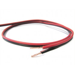 Cavo Piattina Rosso Nero 2X0,75mmq Per Filo Elettrico Altoparlanti Stereo Audio Casse 1 Metro