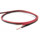 Cavo Piattina Rosso Nero 2X0,75mmq Per Filo Elettrico Altoparlanti Stereo Audio Casse 1 Metro