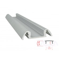 3 metri Profilo Canalina Barra Alluminio Led Da Pavimento Soffitto Con Bordo Per Strip Bobina Led Fino a 12mm