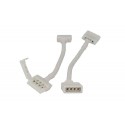 2 PZ Connettori Femmine Con 4 Buchi Morsetto Da 10mm RGB Per Chiudere Striscia Bobina Led RGB