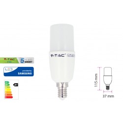 Lampada Led E14 T37 8W 220V Bianco Caldo Forma Cilindro Chip Samsung Garanzia 5 Anni SKU-267