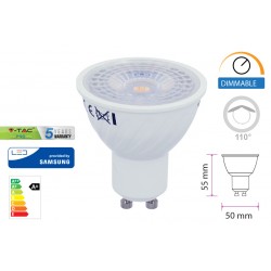 Lampada Led GU10 Dimmerabile 6,5W 110 Gradi 220V Bianco Neutro 4000K Chip Samsung Garanzia 5 Anni SKU-199