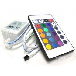 Centralina RGB Kit Controller Telecomando IR Infrarossi Per Striscia LED RGB 12V 3X2A IR240