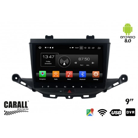 CARALL Autoradio Android 8,0 Per Opel Astra K GPS DVD USB SD WI-FI Bluetooth Navigatore 