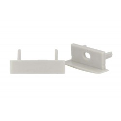 Coppia Tappi Tappini Termine Per Chiusure Profilo Barra Alluminio Larga Da 20mm BA2810