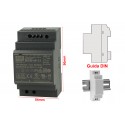 MeanWell HDR-60-24 Trasformatore Rotaia Industriale 24V 60W Barra Guida DIN Rail Power Supply Universale
