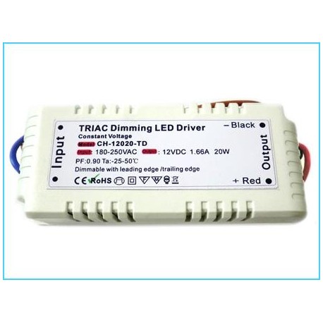 Alimentatore Trasformatore Dimmerabile Su 220V AC Trasforma a 12V DC 20W Per Luci LED 