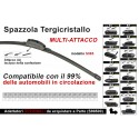Spazzola Tergicristallo Auto Universale S985 30'' 750mm Carall 16 Attacchi Opzionale