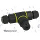 Connettore Manicotto di Collegamento IP68 Forma T Cavo Raccordo Impermeabile 3 Poli Max Sezione 2,5mmq