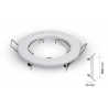 2 PZ Porta Faretti Led GU10 MR16 Rotondo Fisso Con Molla Bianco Spotlight Fitting SKU-3584
