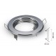 2 PZ Porta Faretti Led GU10 MR16 Rotondo Fisso Con Molla Cromato Spotlight Fitting SKU-3586