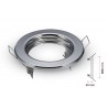2 PZ Porta Faretti Led GU10 MR16 Rotondo Fisso Con Molla Cromato Spotlight Fitting SKU-3586