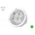 Faretto Lampada LED Dicroica MR16 GU5.3 DC12V 4W 4X1W Colore Verde Green