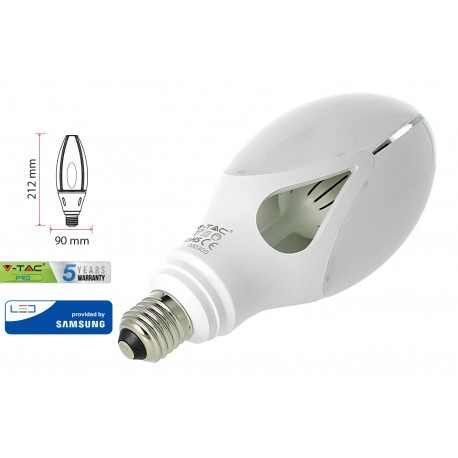 Lampada Led E27 UFO Ovale 36W 220V Bianco Neutro Chip Samsung Per Lampione Giardino Faro Industriale SKU-284