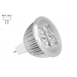 Faretto Lampada LED Dicroica MR16 GU5.3 12V 4W 4X1W Bianco Neutro Naturale 4500K
