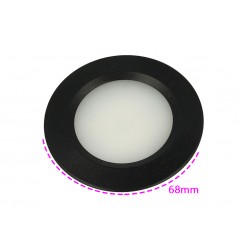 Mini Faretto Led Da Incasso Carcassa Nera Rotondo 3W AC/DC 12V DC 24V Bianco Caldo Foro 50mm