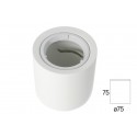 Portafaretto Da Soffitto Rotondo In Gesso Verniciabile Per Lampade GU10 Con Anello In Alluminio Bianco SKU-3667