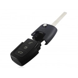 Guscio Chiave Telecomando con 3 Tasti Pieghevole Senza Elettronica Transponder Lama HU101 Per Ford Focus Mondeo
