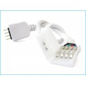 2 Connettori Spina Maschio Con 4 Pin e Morsetto Da 10mm RGB Per Chiudere Striscia Bobina Led RGB