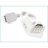 2 Connettori Spina Maschio Con 4 Pin e Morsetto Da 10mm RGB Per Chiudere Striscia Bobina Led RGB