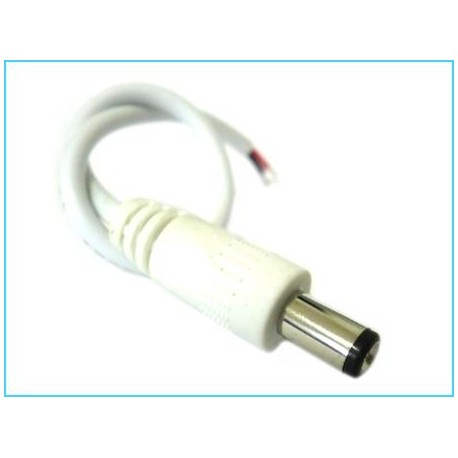 2 Connettori Spinotto Maschio Diametro 5,5mm x 2,1mm Per Alimentatore Controller Strip Led