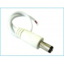 2 Connettori Spinotto Maschio Diametro 5,5mm x 2,1mm Per Alimentatore Controller Strip Led