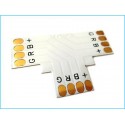 4 Connettore Passo 10mm RGB Forma T per Allungare e Curvare Striscia Led RGB