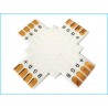 4 Connettore Passo 10mm RGB Forma X Croce per Allungare e Curvare Striscia Led RGB
