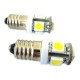 Lampadina Led E10 Vite Miniatura 5 Smd DC 6V No Polarita Luci Bianco Per Torcia Pile