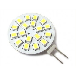 Lampadina LED G4 Bispina 10V-30V DC AC 3W 12V e 24V Bianco Caldo 3000K 18 SMD 2835