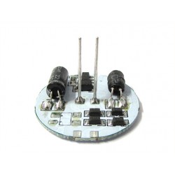 Lampadina LED G4 Bispina DC AC 12V 24V 3W Bianco Caldo Attacco Centrale 18 SMD 2835