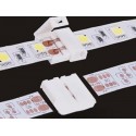4 Connettore 12mm Per Unire Due Bobine Led Smd RGB 5050 Senza Saldare