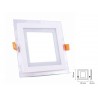 Faretto Led Da Incasso Quadrato 6W Bianco Neutro Puro Solare Con Vetro Moderno Per Bagno Soggiorno SKU-6276