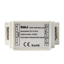 DALI Led RGB Controller Centralina 3 Canali DC12V 24V 3X4A Attacco Guida Rotaia DIN DL111