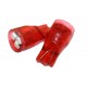 Coppia 2 Lampade Led T10 Con 3 Smd 3528 Colore Rosso Red 12V 0,2W