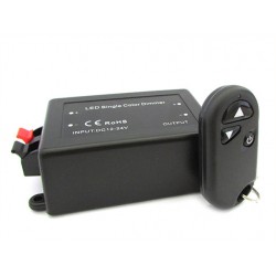 Led Dimmer PWM Con Telecomando RF Con Moschettone Accoppiabile Riprogrammabile 12V 24V 8A