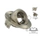 Porta Faretto Led GU10 MR16 Da Incasso Colore Nichel Satinato 90 Gradi Orientabile Rotondo Con Ghiera SKU-3690