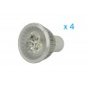 4 PZ Lampade Led MR16 GU5.3 3W 220V Bianco Freddo Faretto Led Dicroica