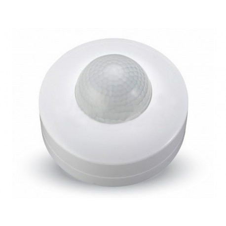 Sensore di Movimento a Infrarossi e Crepuscolare 360 Gradi Montaggio a Plafone Carcassa Bianca IP20 Manual Override SKU-1355
