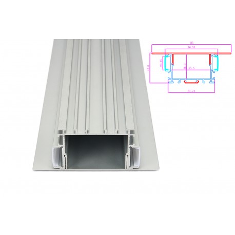 Profilo Canalina Barra Alluminio Da Parete Luce Indiretta Doppia Illuminazione 1 Metro