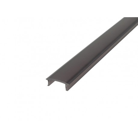 Diffusore Copertura PC Fume Nera Smergliata Per Profilo Alluminio Strip Led Universale 1 Metro